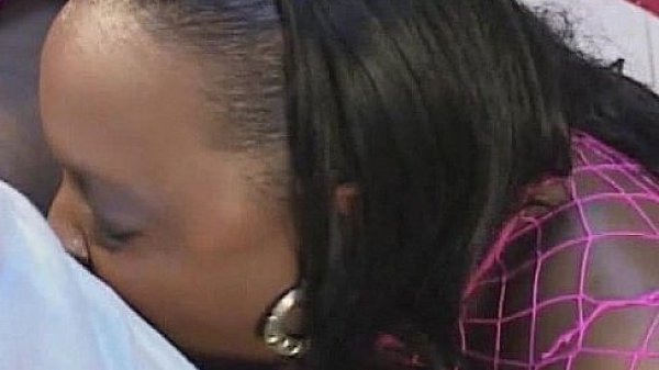 Ebony slut sucking black dick