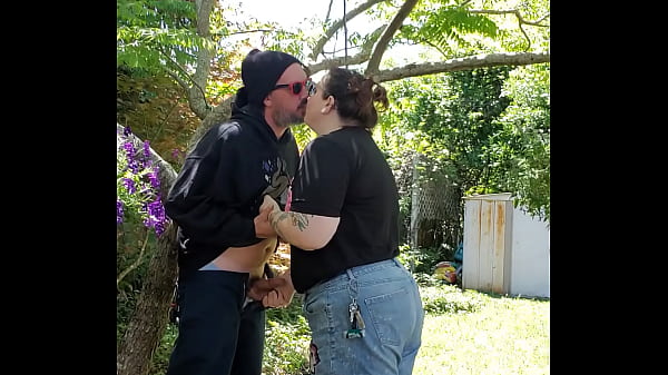 blows stranger in back yard