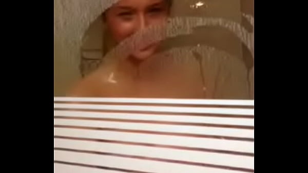 Big tits showering