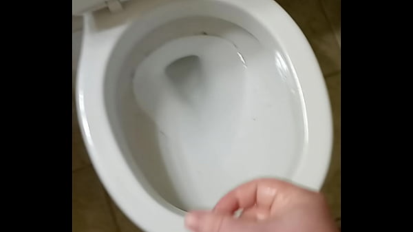 Big dick jizz in toilet