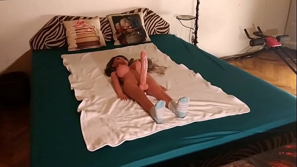 Huge dicked TS stepdaughter enjoys ass till he cum a lot of yummy white juices (dollsex) HD