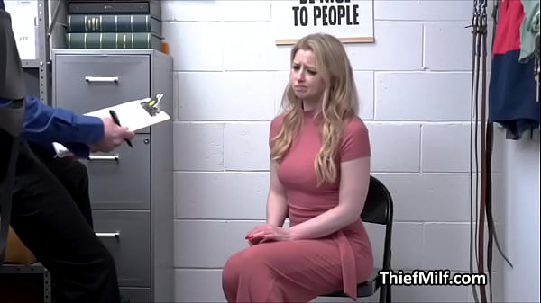 Blonde house wife spreads super wide for strip search