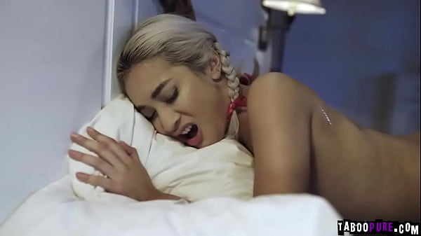 Asian lesbian teen naked in bed with her doctor plotting her plan  