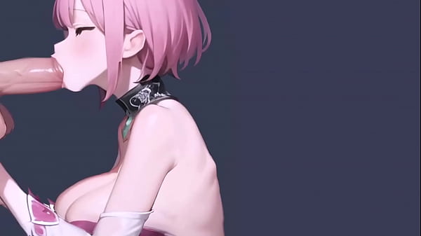 Anime Girl Gives Blowjob to Huge Dick  