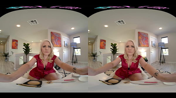 Busty blonde wants you to watch her masturbate in virtual reality 