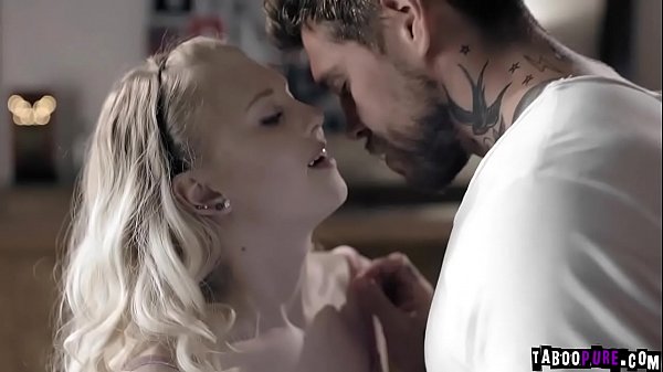 Hot guy fucks Lily Riders face as he lays her down on the couch and makes her c.  