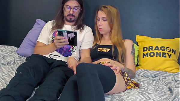 Watching Porn with Stepsister turned into mutual jerking off and hot sex