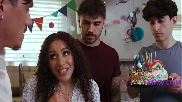 Step Mom's BIrthday Anal Foursome
