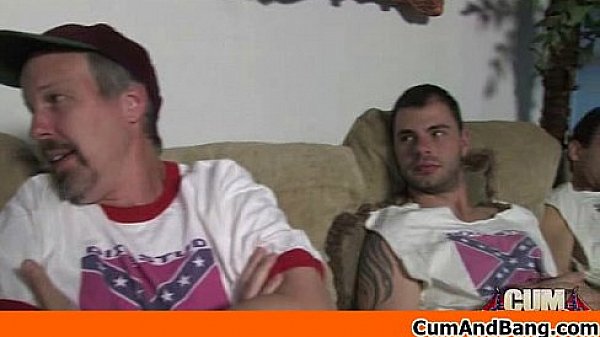 Black girl sucks many white cocks in redneck group 6