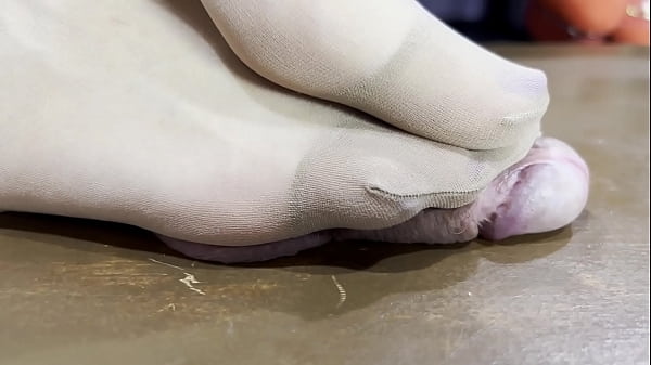 Close-up cock and balls fullweight trampling