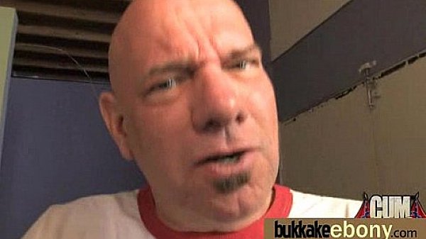 Ebony chick fucked hard in group sex action 20