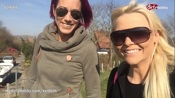 Watch these daring hot babes get off each other in public  