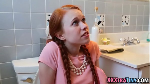 Little redheaded teen sucks fucks and gets a creamy facial 