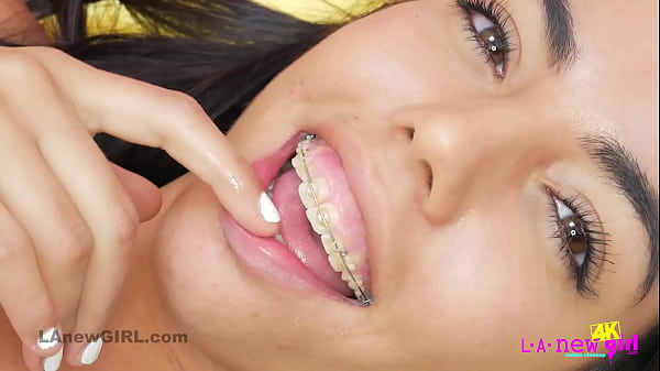 Arousing brunette slowly shows pussy in 4k Closeup