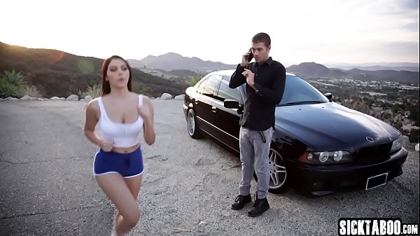 Horny brunette banged by a bad guy