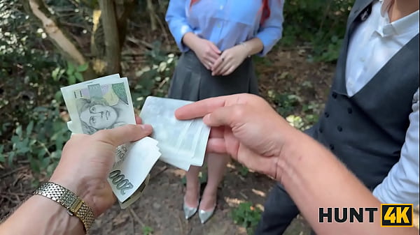 HUNT4K. Sexy girl cheated on her BF in public. Hot sex with Miss Olivia  