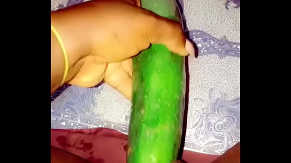 Ebony young princess loves her  cucumber