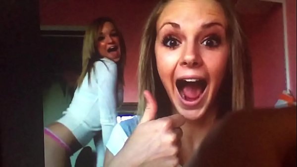 Perfect 10 Cum Tribute Mouth Open giving a thumbs up