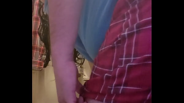 Sissy pantied ass plaid skirt