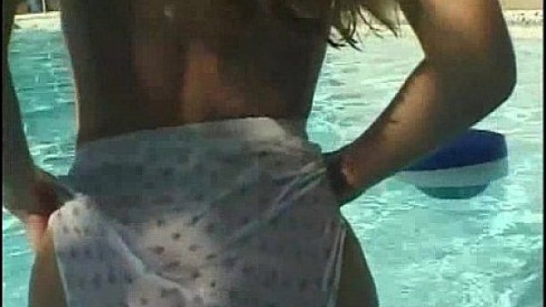 Candy is by the pool