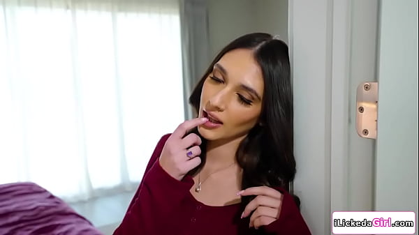 Big tits lesbian Aria Sloane gets horny seeing Hime Marie Dancing without panties. Hime drags her to bed, removes her panties then eats her out.