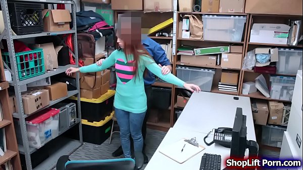 Busty teen is arrested by store officer for stealing bracelet in the jewelry department.The officer conducts a strip search and he finds out the item in her pants.The officer made a deal with her if he can fuck her he will not call the cops.  