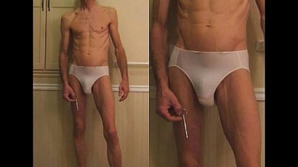 Panties Down  and a Penis Plug in Shaved Cock