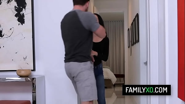 Slutty step sister rides hard on stepbrothers cock