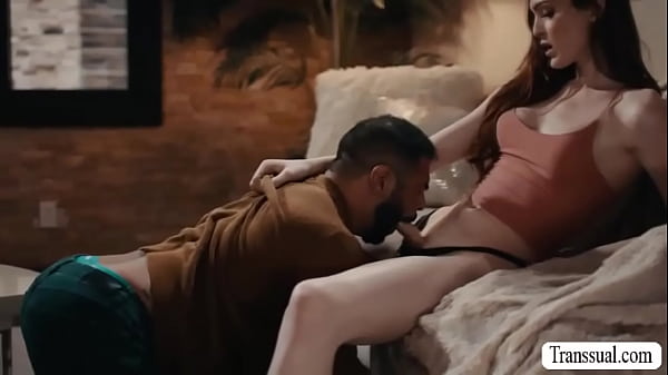 Fat stepfather massages the legs of his stunning shemale stepdaughter.After that,he gets horny and throats the shecock of his TS stepdaughter. 