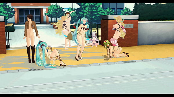 Girl dancing in front of teens on the street in full - continuation