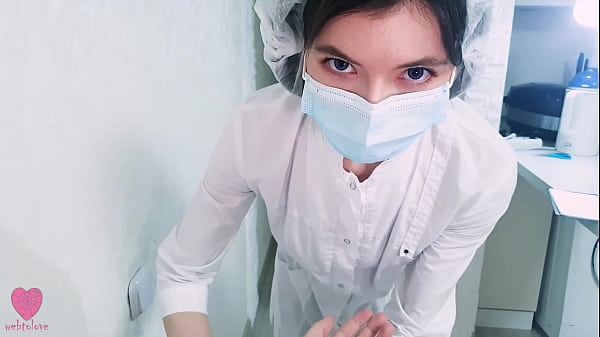 The nurse passionately fucked a shy young guy, deprived him of his virginity and got cum on face