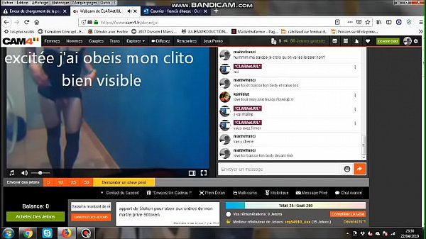 CLARA exhib&eacute;e comme pute sur CAM4 