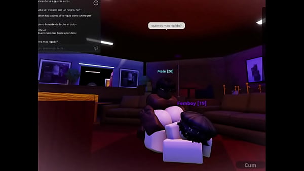 negro se folla a lindo femboy blanco con culo gordo en roblox  