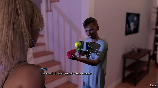 Chico virgen se folla a su canguro por toda la casa: A night with a babysitter 