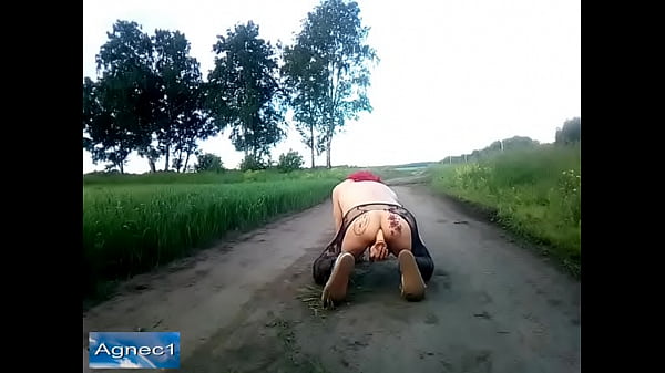 Fucking myself on a forest road  