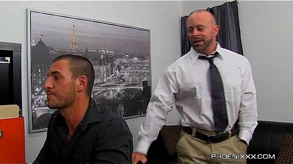 Sexy studs having fun in office
