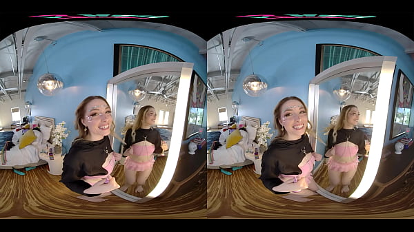 Raver girl wants to fuck you before the music festival in VR