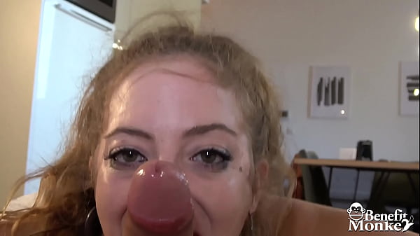 Horny Spanish blonde gets a mouthful of cock