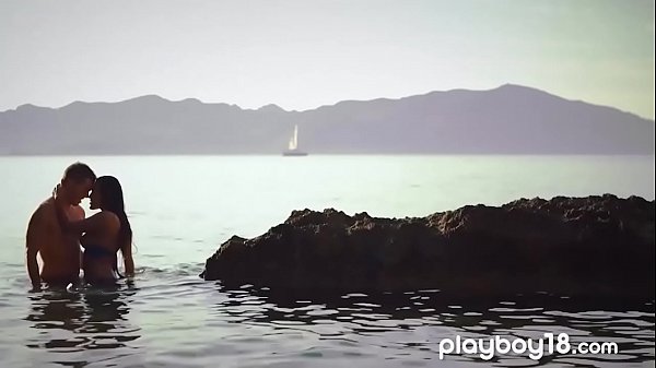 Big titted european slut banged in the ocean