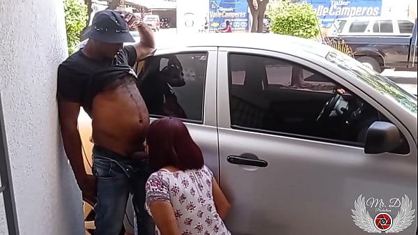 Trans (shemale) having uninhibited sex in public on the side of the road 