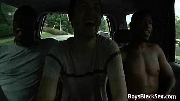 Twink getting shared by hung black studs 05