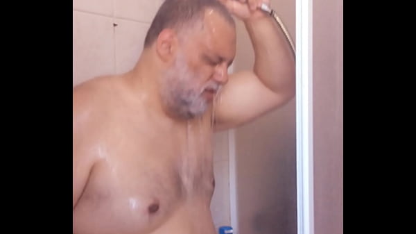 Me having a shower and wanking, I show butt, short dick, face