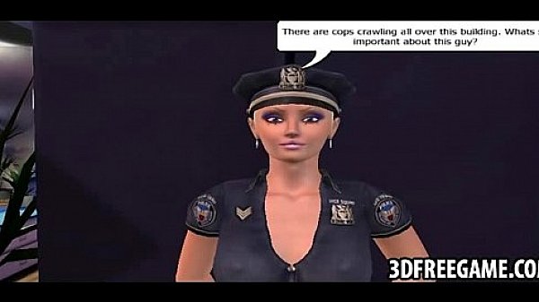This is a 3D recorded game scene with punks who fight over a babe