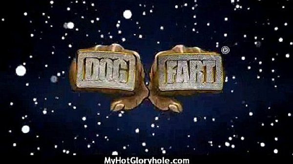 Ebony slut swallows cum sucking cardboard box gloryhole dick 16  