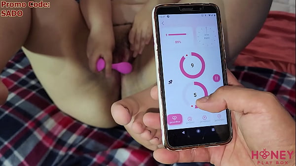 With his cellphone he can control this Honey Play Box vibrator to fuck my ass. Get 20% off with code: SADO