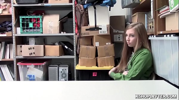 Ava gave the officer a sloppy deep throat blowjob and now she was instructed to bend over her young ass! 