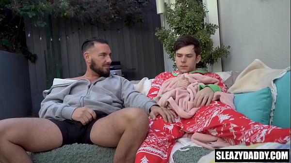 Step dad catches step son jerking off 