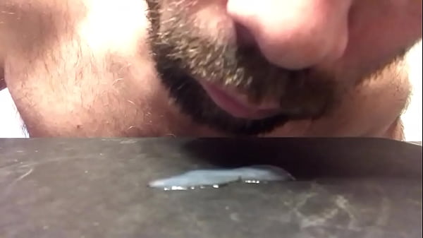 Licking up my load up before I swallow it all  