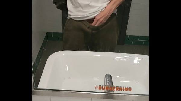 BK bathroom wank  