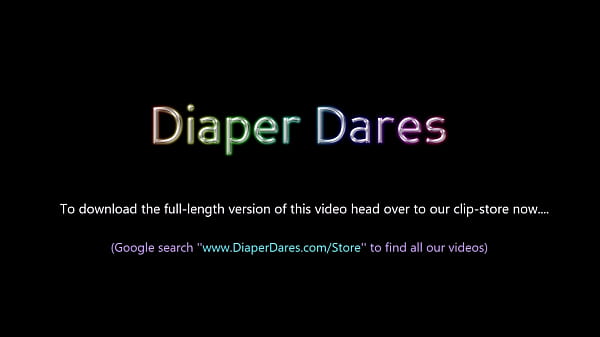 Hot girls wear nappies in public!  